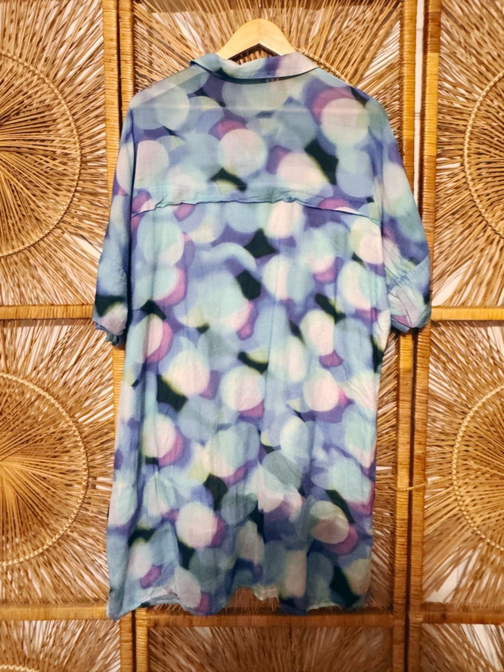 Georg Roth Abstract Print Button-Up Shirt Dress SZ L - Picture 5 of 5